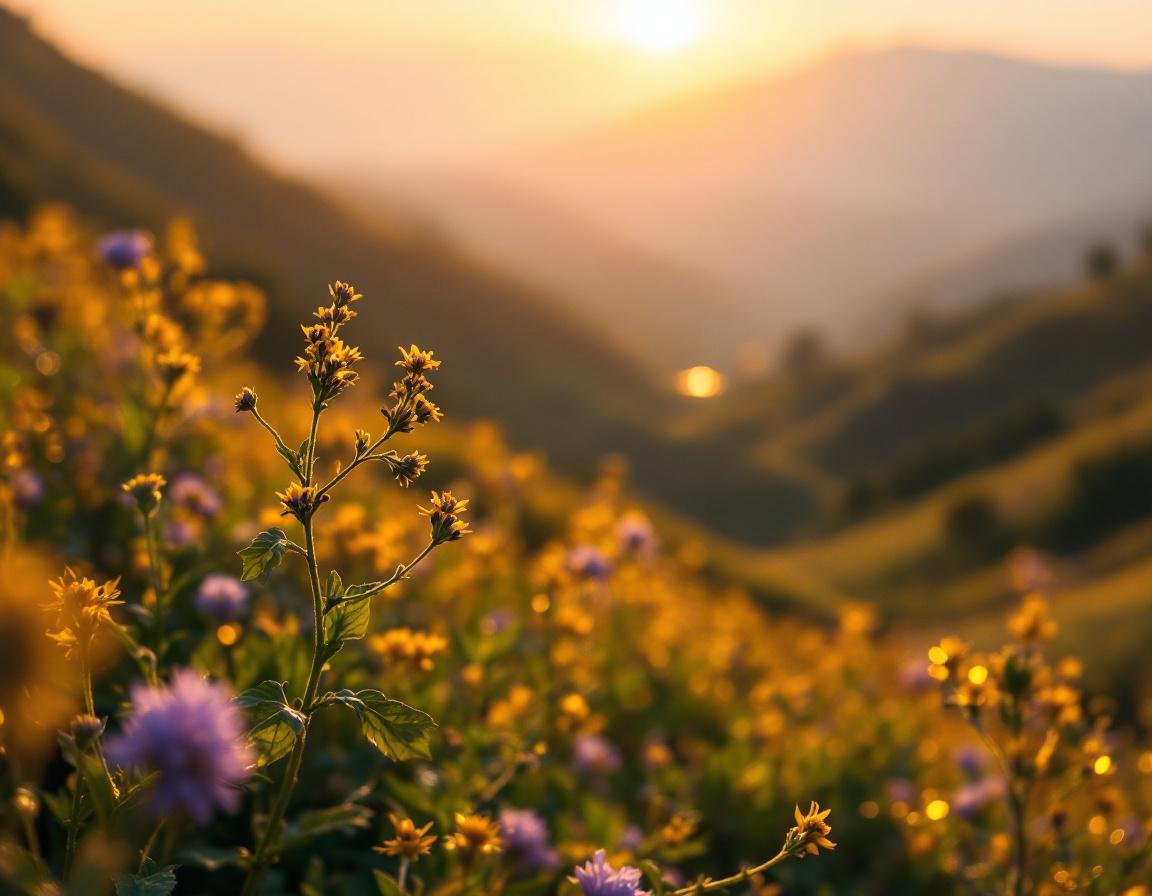 Là, sur les hauts plateaux éthiopiens, les pétales étoilés et les graines noires de nigelle s’illuminent de gouttes d’huile essentielle, offrant une ambiance purement végétale et organique. Image