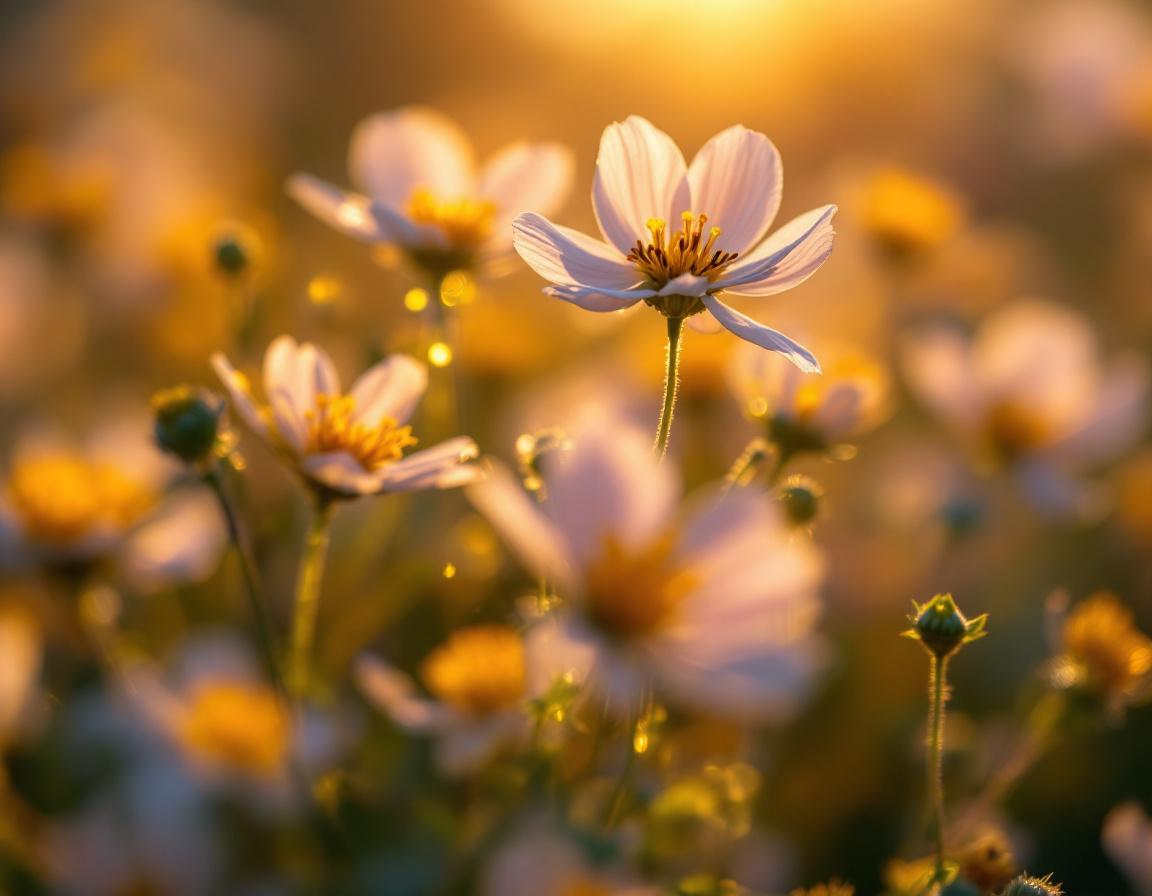 Éveil de la haute terre éthiopienne où fleurit la nigelle, gouttes d’huile de nigelle d ethiopie caressant les graines noires, immersion dans un univers végétal lumineux et délicat. Image