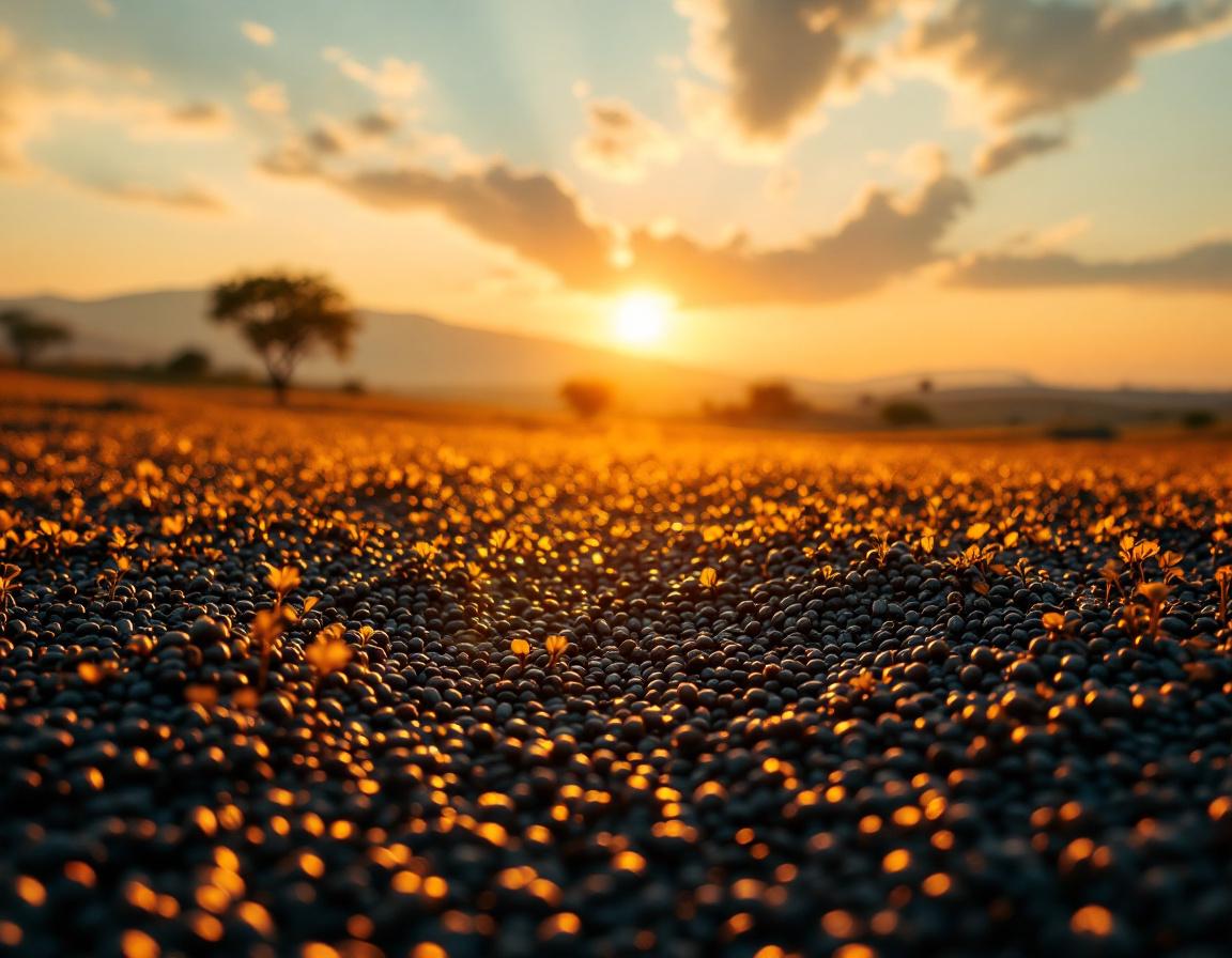 Sur une vaste étendue éthiopienne, les graines de nigelle baignées d’huile sombre expriment l’univers végétal luxuriant et l’essence d’aroma zone huile de nigelle