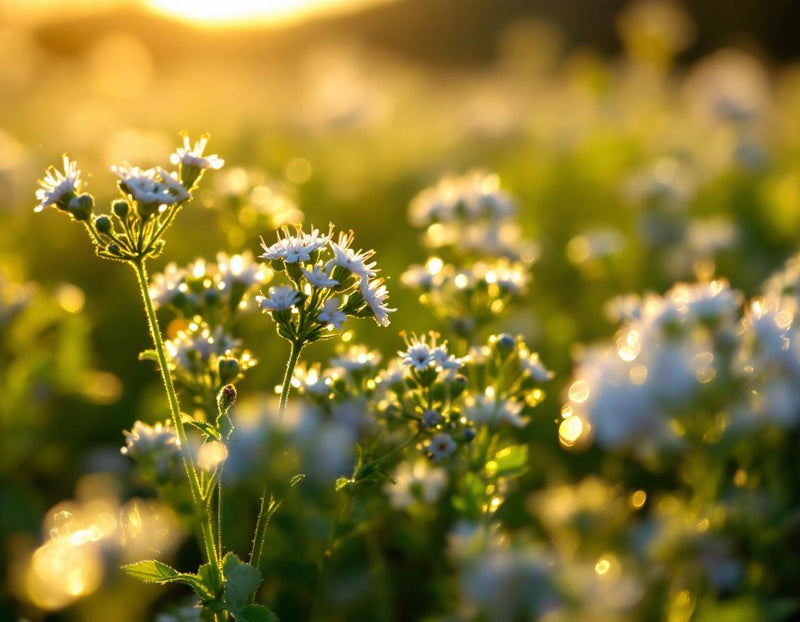 Au cœur d’une vallée éthiopienne, de délicates graines de nigelle rosissent au soleil couchant, évoquant la douceur des huiles végétales et les huile de lin bienfaits pour la peau.