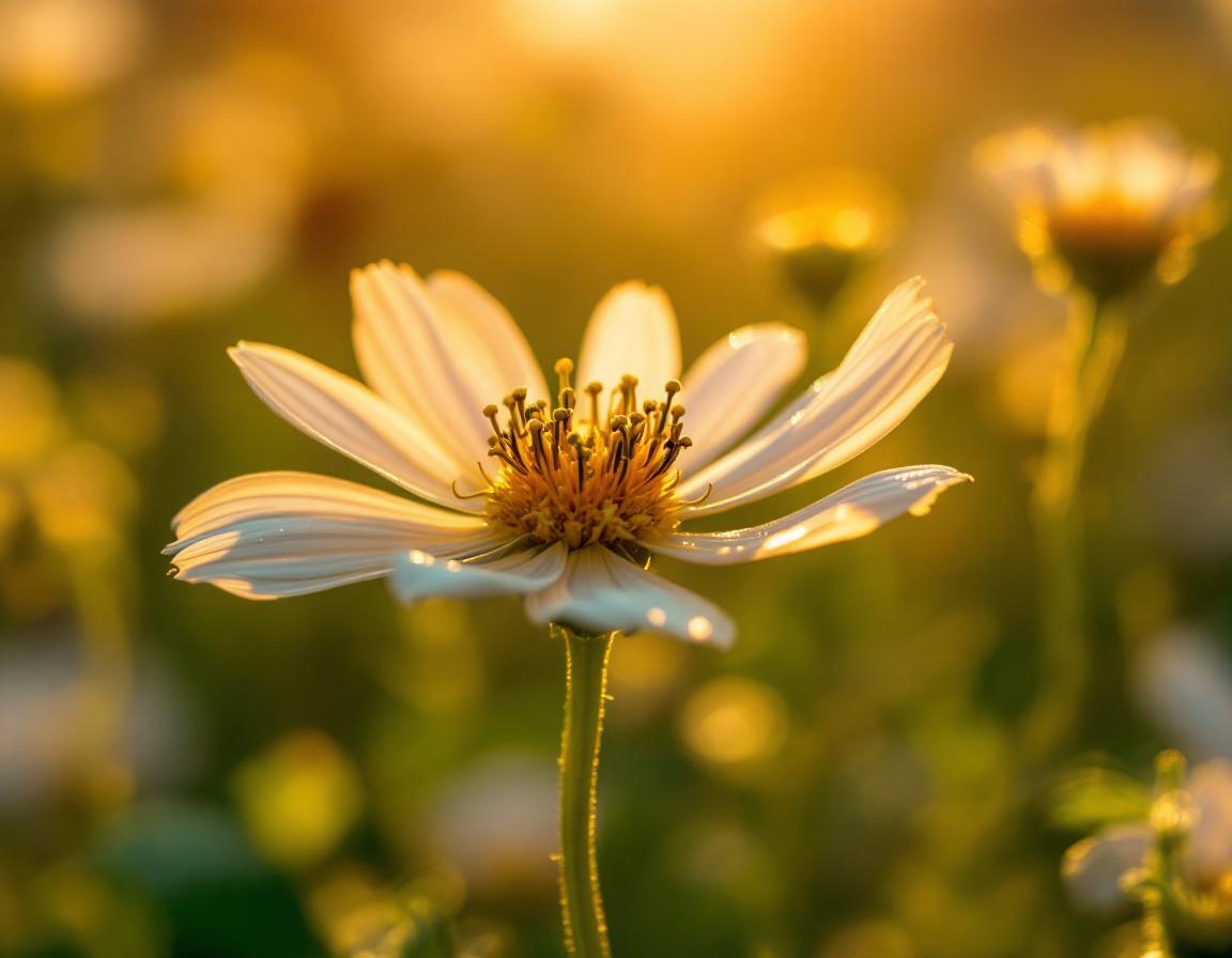 niyyah orchestre un ballet de fleurs et graines de nigelle, caressées par l’aube éthiopienne, où chaque pétale frais et chaque perle sombre révèlent la beauté discrète de ce monde végétal. Image