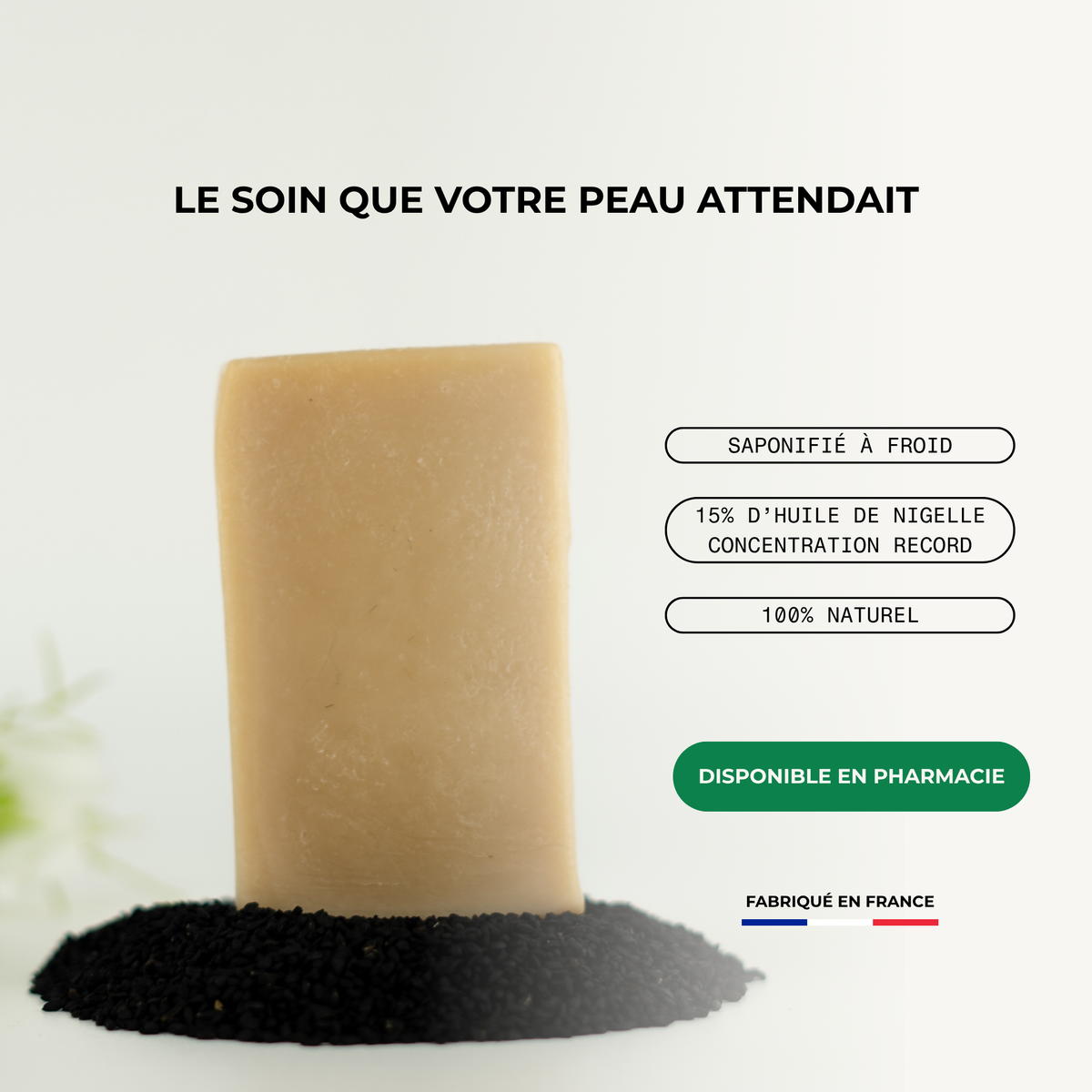 Savon Nigelle saponifié à froid