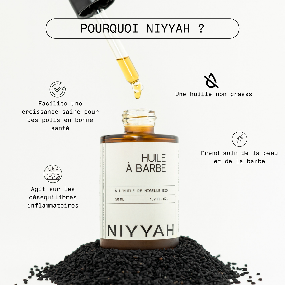 Huile à Barbe aux 5 huiles BIO